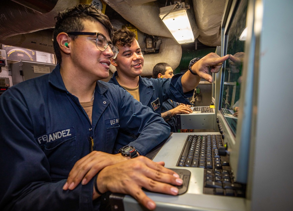 USS Chancellorsville Conducts Routine Engineering Operations