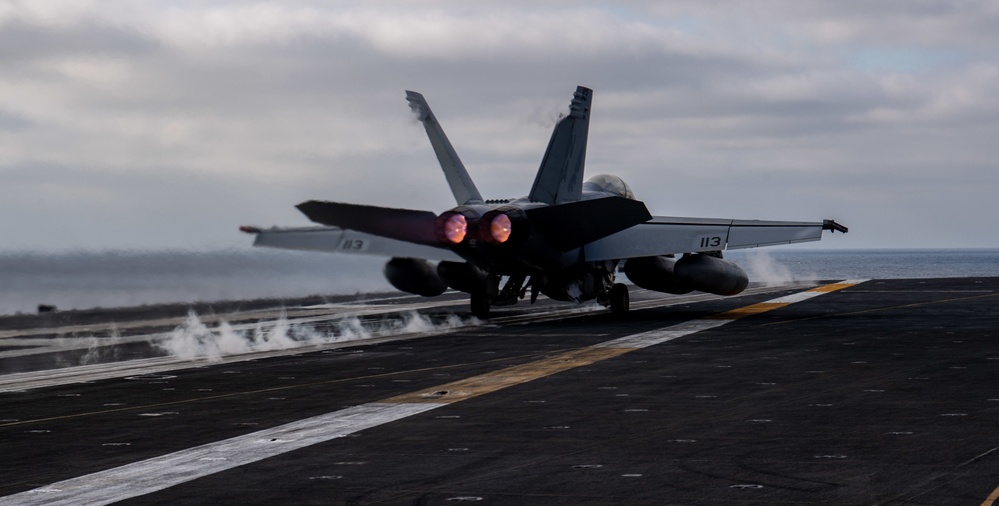 F/A-18E Super Hornet Launches Off The Flight Deck