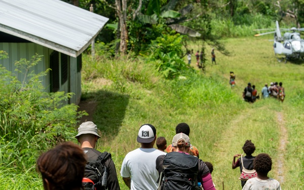 A DPAA Investigation Team travels through the mountainous East Sepik Province