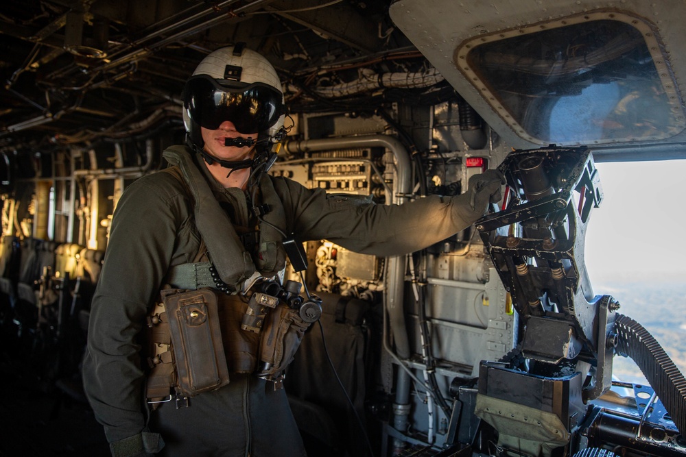 Bringing Out The Big Guns: Marine stands with GAU-21 .50-caliber machine gun