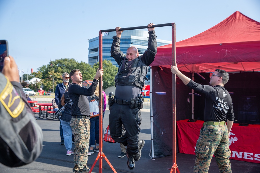 Marines attend Bank of America Roval 400