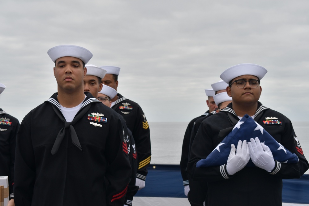 USS Lake Champlain Conducts Burial at Sea