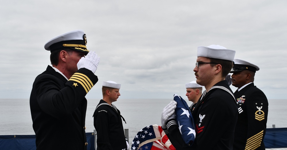 USS Lake Champlain Conducts Burial at Sea