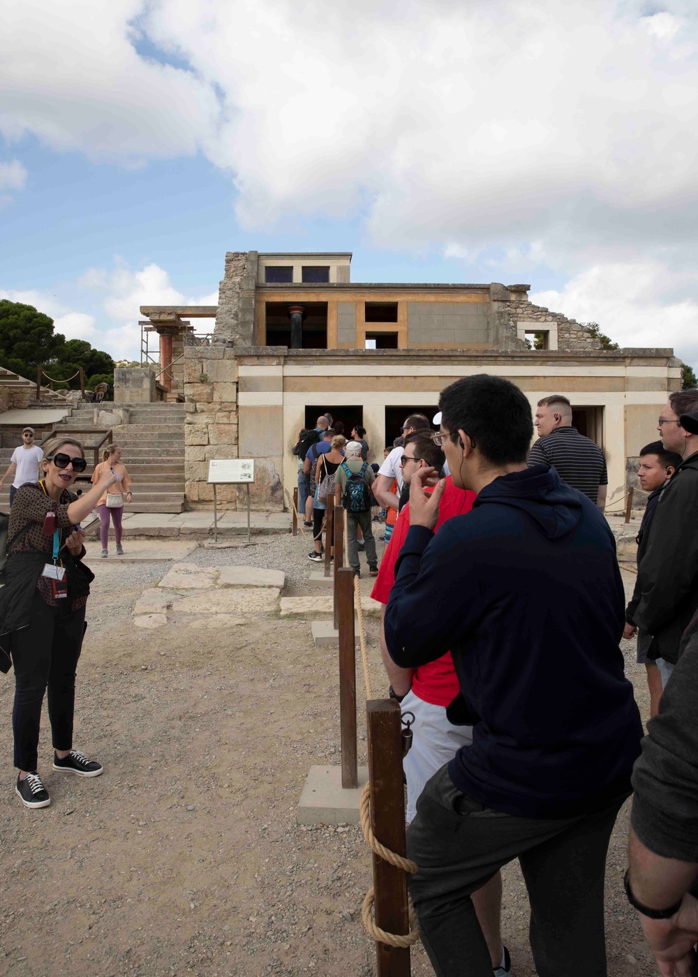 US Navy Sailors Tour the Palace of Knossos