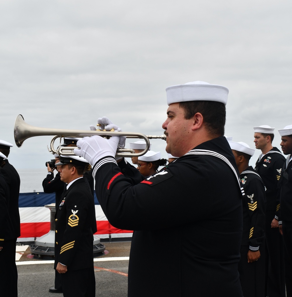 USS Lake Champlain Conducts Burial at Sea