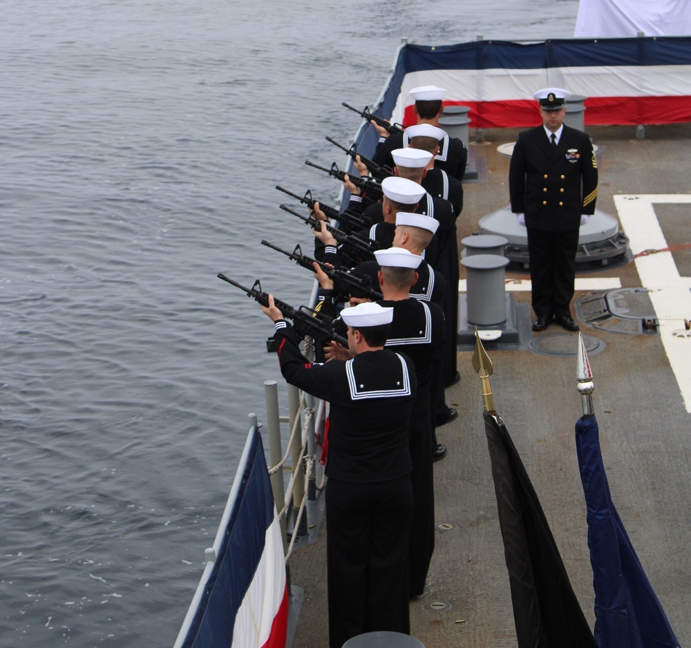 USS Lake Champlain Conducts Burial at Sea