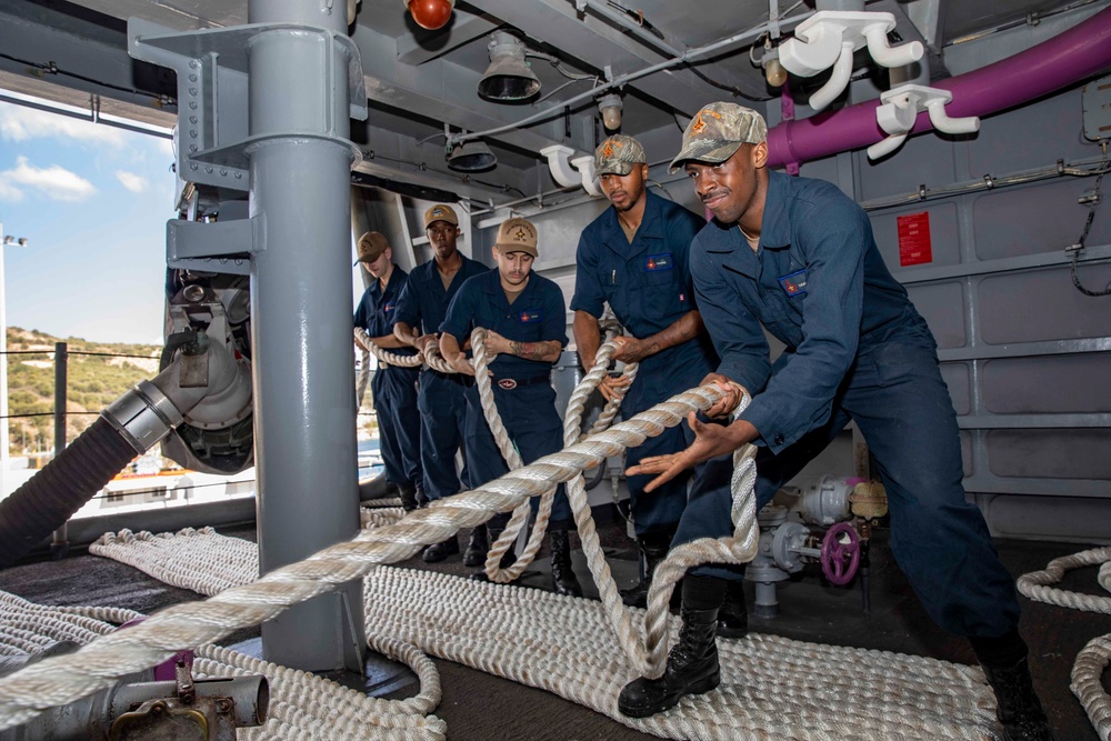 USS George H.W. Bush departs Souda Bay, Crete