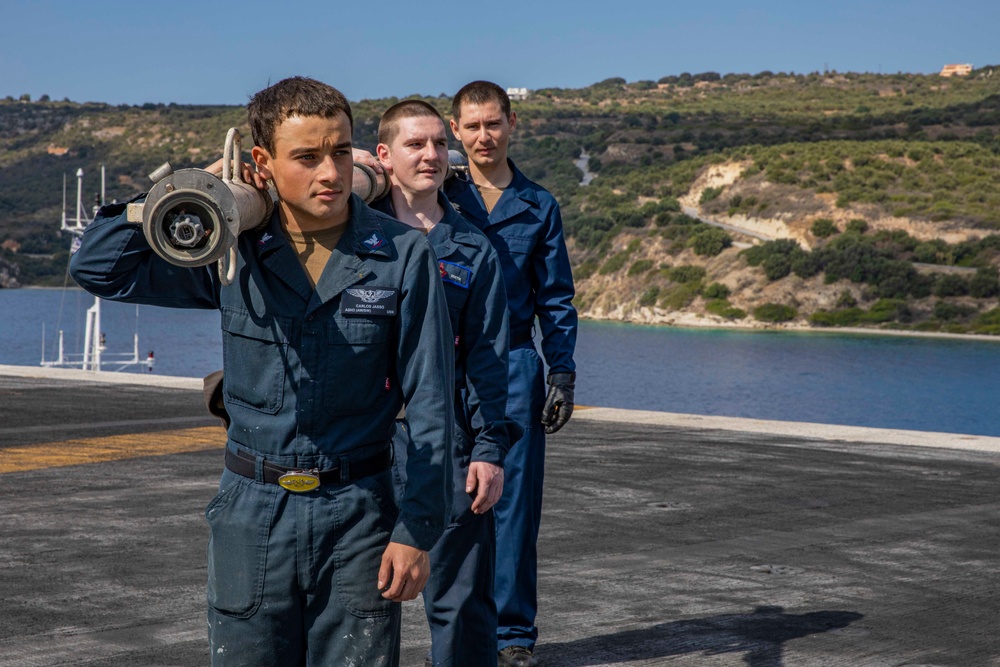 USS George H.W. Bush departs Souda Bay, Crete