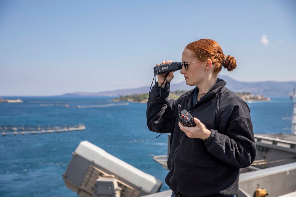 USS George H.W. Bush departs Souda Bay, Crete