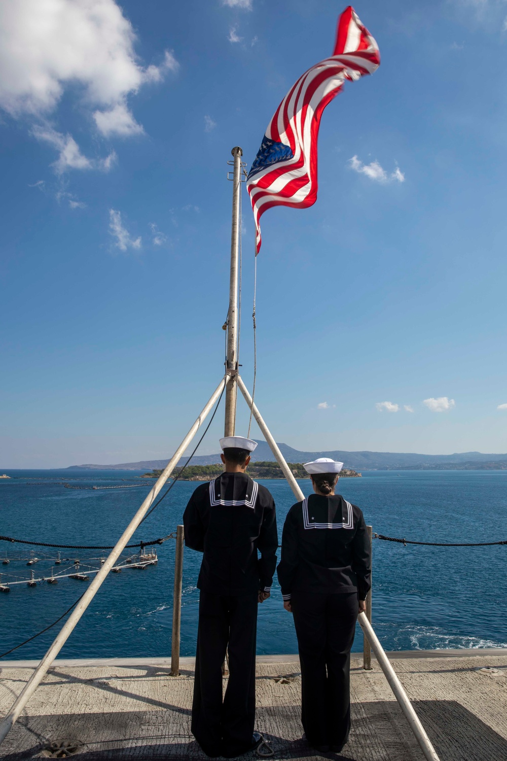 USS George H.W. Bush (CVN 77) departs Souda Bay, Crete