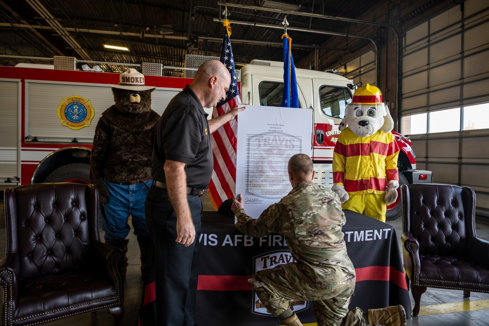 Fire Prevention Week proclamation signing