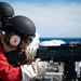 Coast Guard Cutter Hamilton conducts M240 gunnery exercise while underway in the Atlantic Ocean