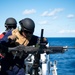 Coast Guard Cutter Hamilton conducts M240 gunnery exercise while underway in the Atlantic Ocean