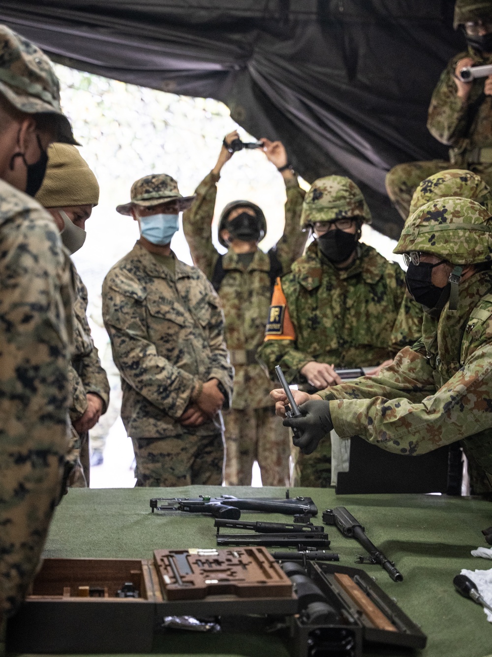 Resolute Dragon 22 | U.S. Marines and JGSDF soldiers conduct Static Weapons Display