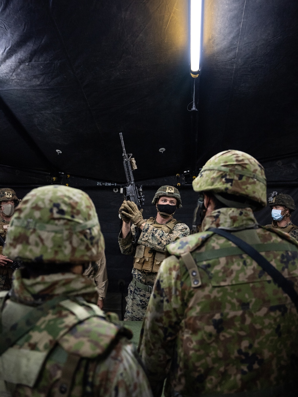 Resolute Dragon 22 | U.S. Marines and JGSDF soldiers conduct Static Weapons Display