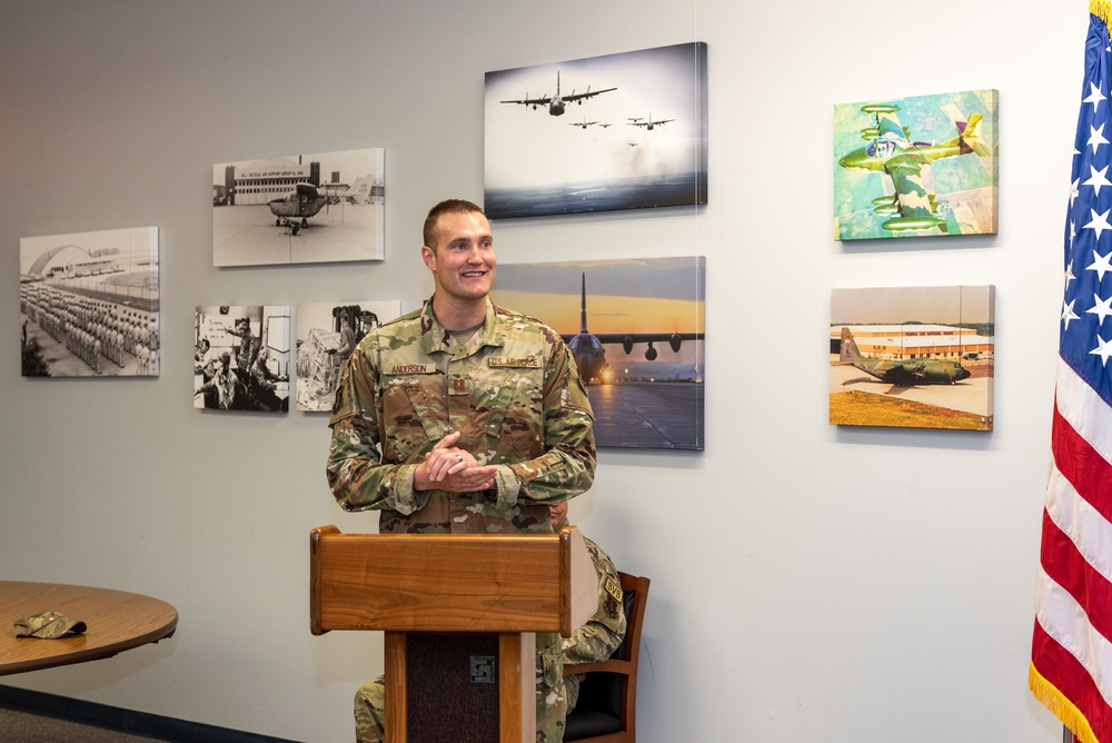 Capt. Cody Anderson assumes command of the 182nd Force Support Squadron Oct. 11, 2022