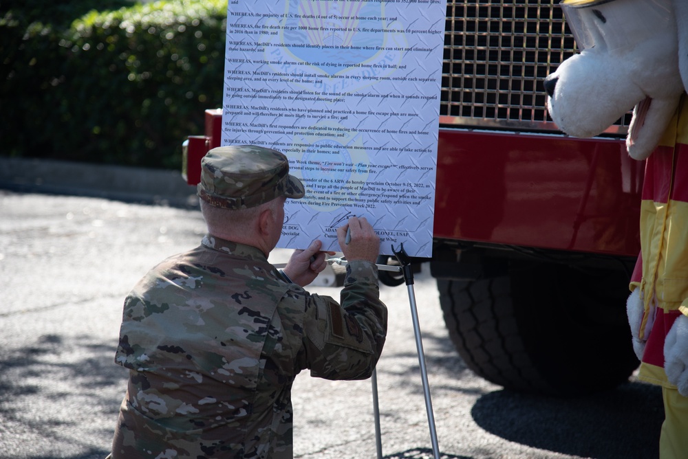 MacDill AFB starts fire prevention week