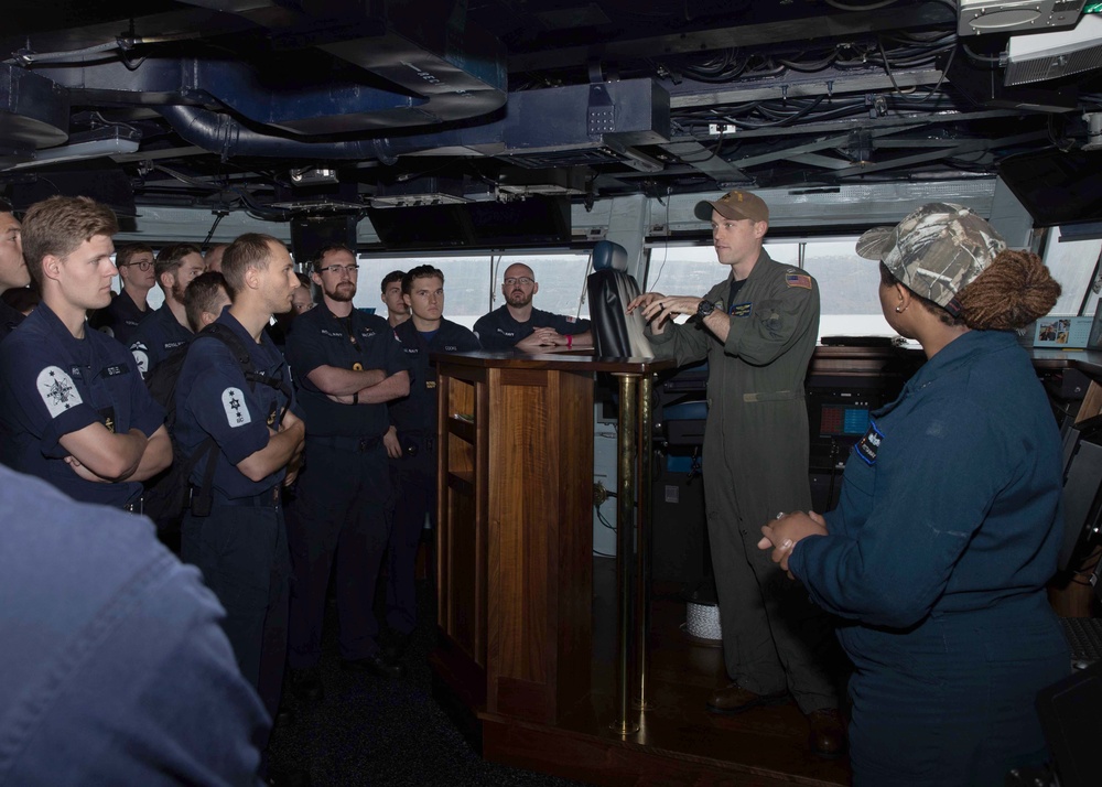 Royal Navy Sailors Visit USS George H.W. Bush (CVN 77)