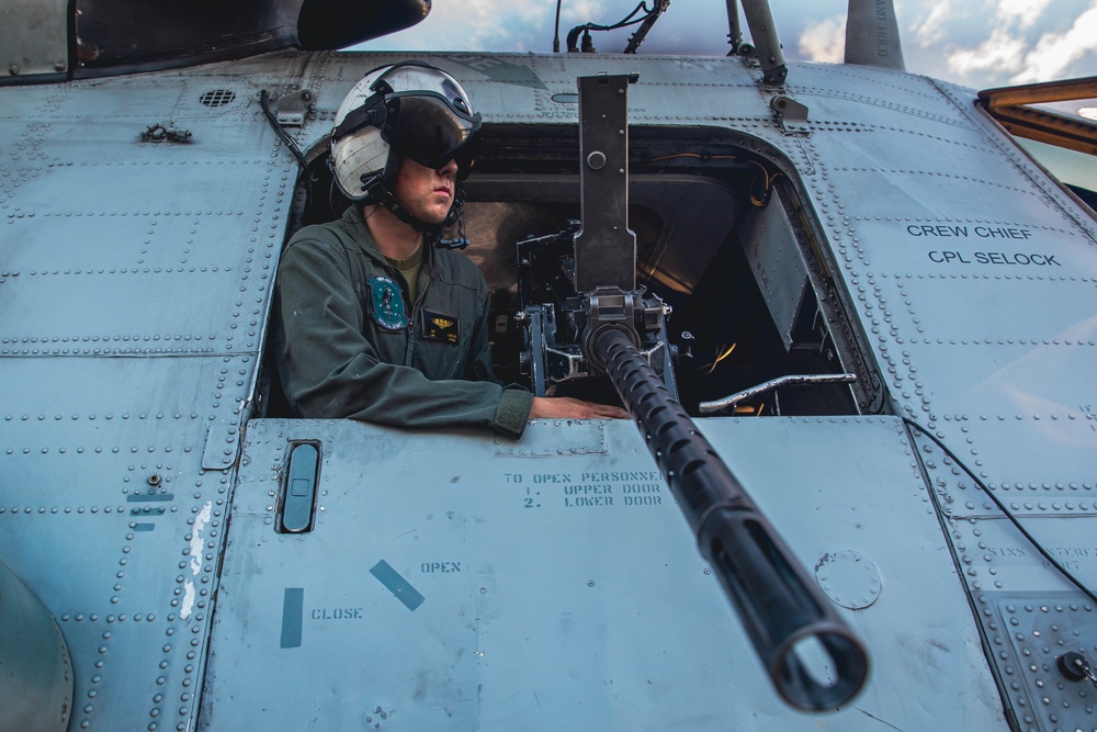 Into The Night: Marines launch CH-53E Super Stallions for night operations