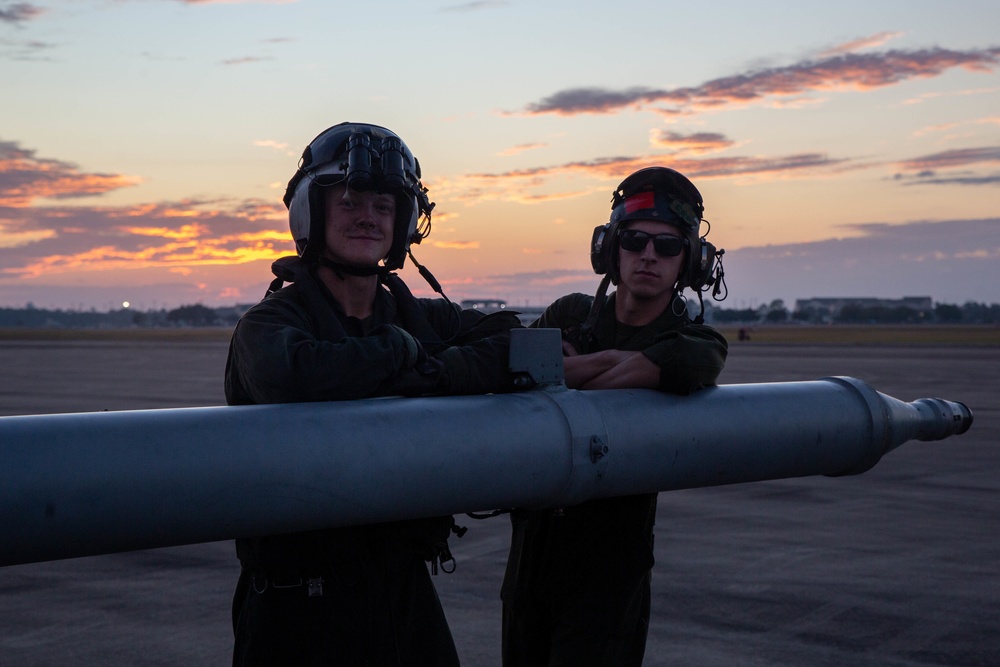 Into The Night: Marines launch CH-53E Super Stallions for night operations