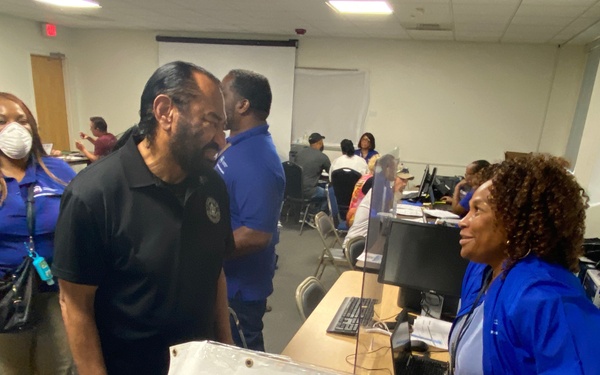 Representatives Al Green and Val Demings Visit a FEMA Disaster Recovery Center