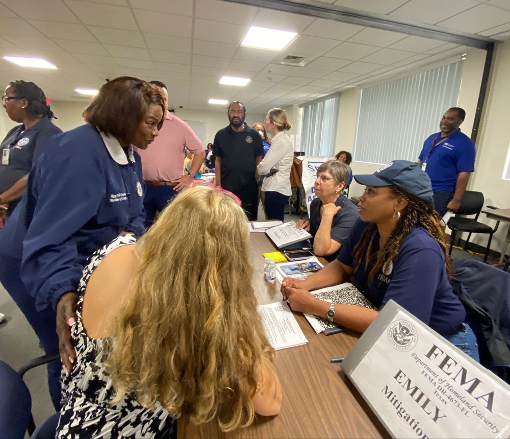 Representatives Al Green and Val Demings Visit a FEMA Disaster Recovery Center