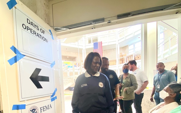 Representatives Al Green and Val Demings Visit a FEMA Disaster Recovery Center
