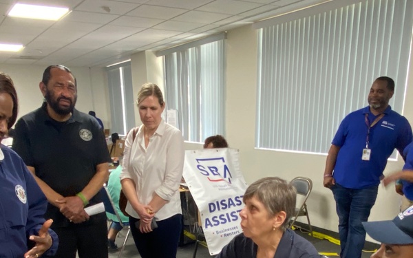 Representatives Al Green and Val Demings Visit a FEMA Disaster Recovery Center