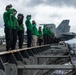 USS Ronald Reagan (CVN 76) renders honors to JS Asahi (DD 119)