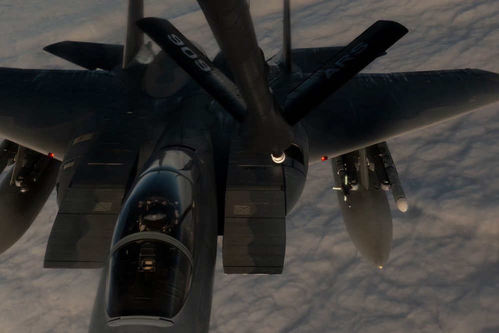 909th Air Refueling Squadron fuels RF-A 23-1 Fighters