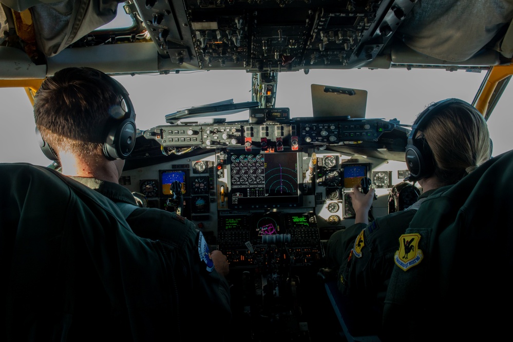 909th Air Refueling Squadron fuels RF-A 23-1 Fighters