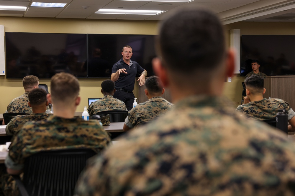 Medal of Honor recipient Dakota Meyer, visits Pendleton Marines