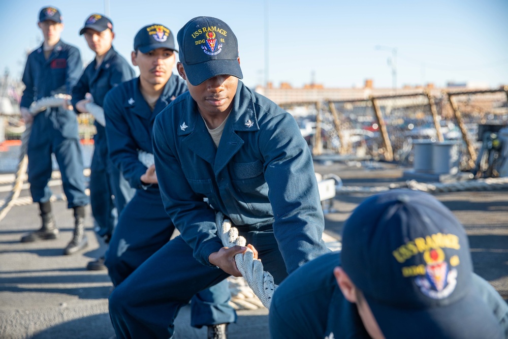 Ramage Conducts Sea and Anchor