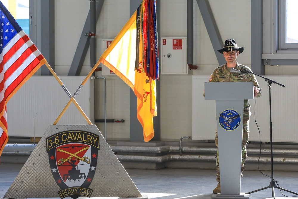 3-6 CAV Pass on their Colors in Latvia