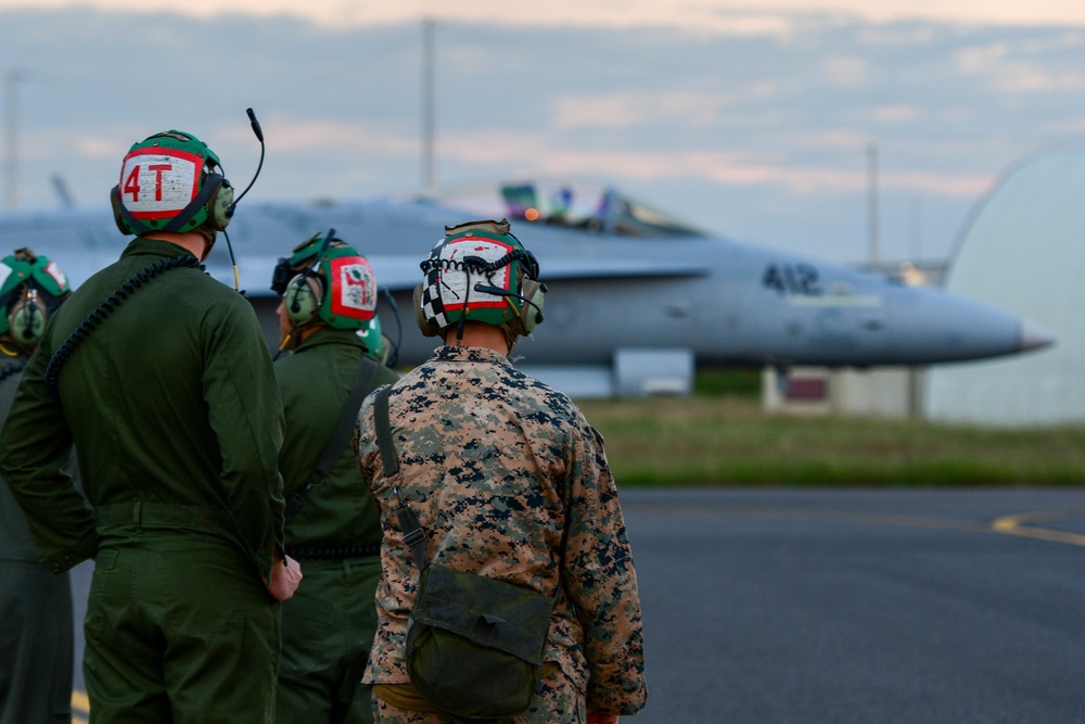 510th FS F-16s and Marine Corps F-18s integrate to strengthen capabilities