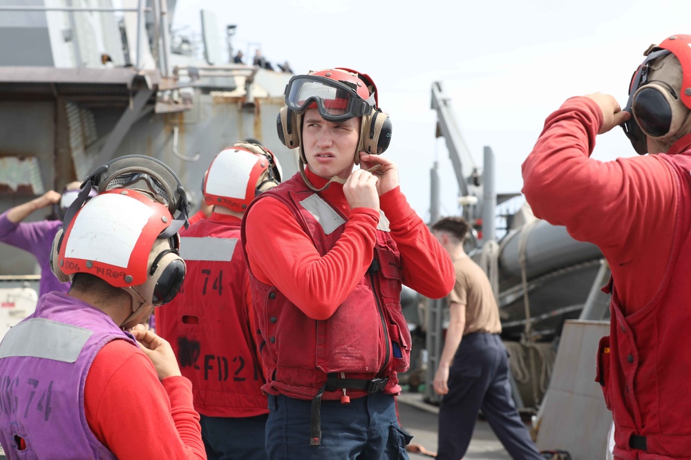 USS McFaul Conducts Flight Quarters