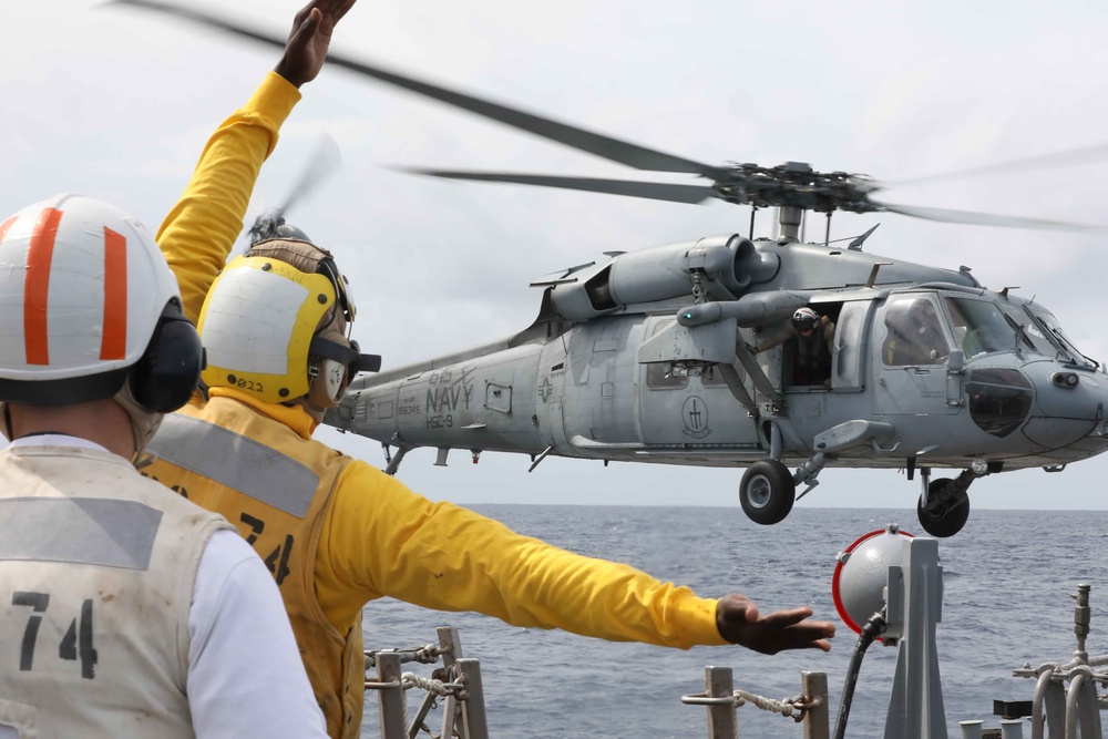 USS McFaul Conducts Flight Quarters