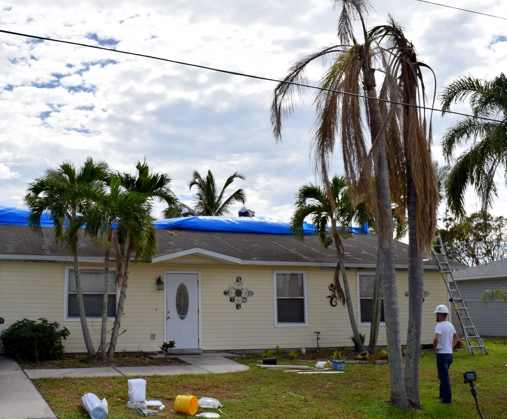 Blue Roof Installation - Hurricane Ian