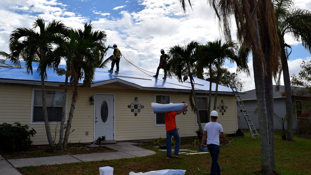 Blue Roof Installation - Hurricane Ian