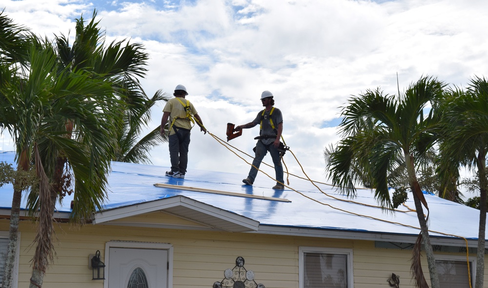 Blue Roof Installation - Hurricane Ian