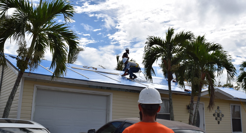 Blue Roof Installation - Hurricane Ian