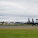 F-15E Strike Eagle catches barrier cables