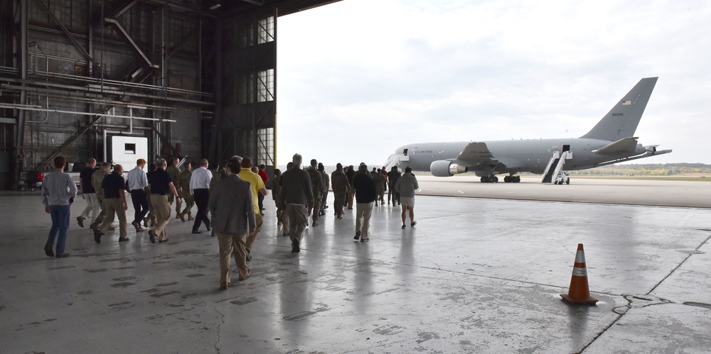 Wright-Patt personnel tour KC-46A Pegasus from McConnell Air Force Base