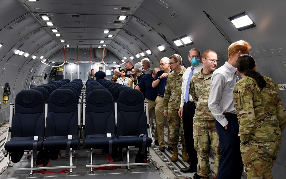 Wright-Patt personnel tour KC-46A Pegasus from McConnell Air Force Base