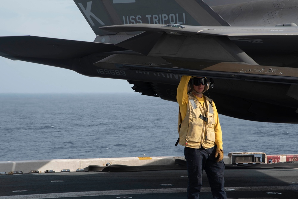 USS Tripoli Flight Ops