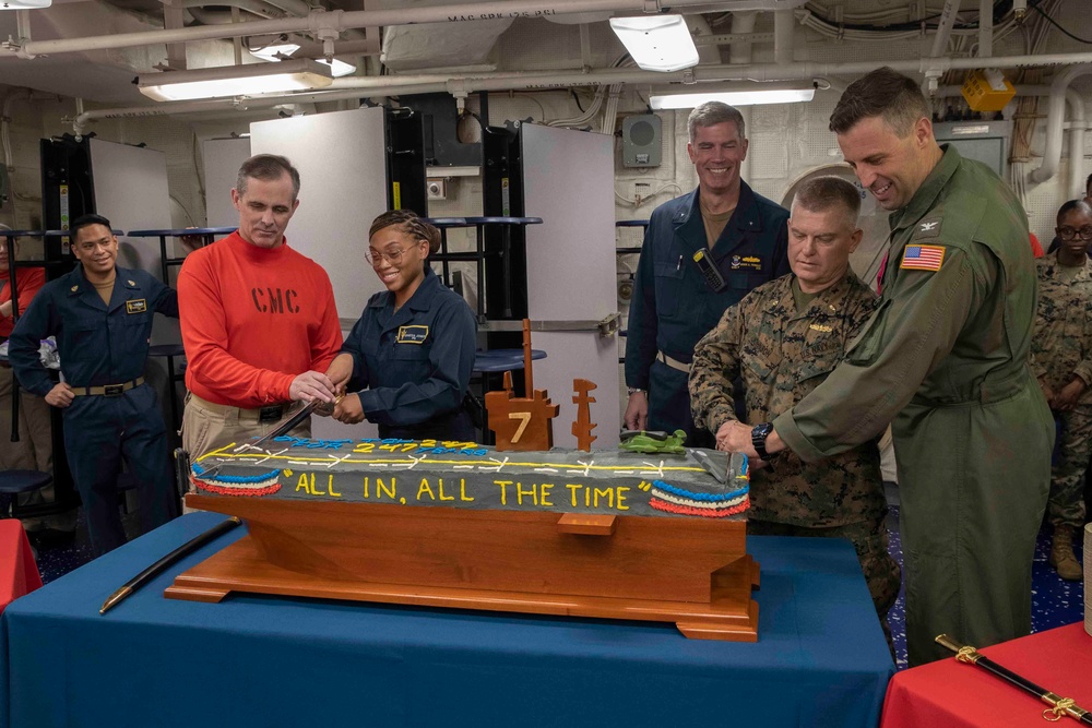 U.S. Navy Birthday on USS Tripoli