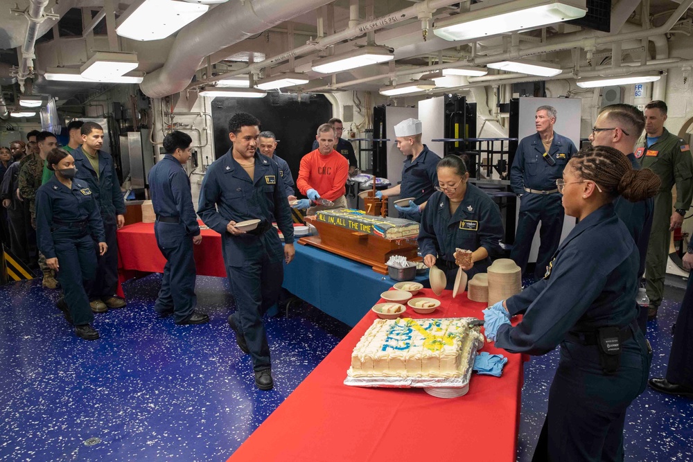 Dvids Images Us Navy Birthday On Uss Tripoli Image 3 Of 4