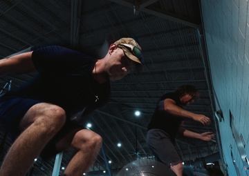 Local radio hosts train for Air Force fitness test, showcases force readiness