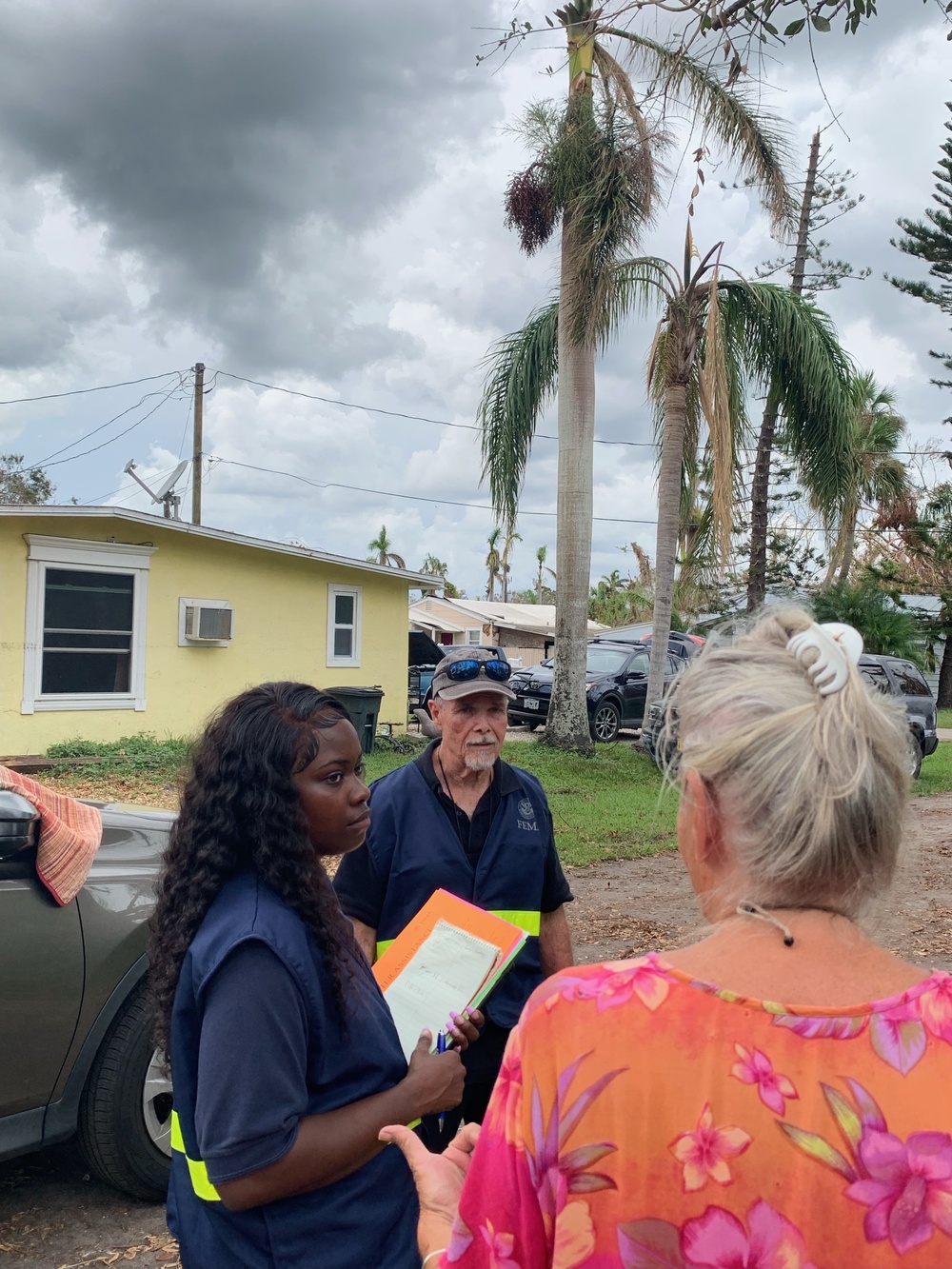 FEMA Disaster Survivor Assistance Team Members Helping Residents Apply for Assistance