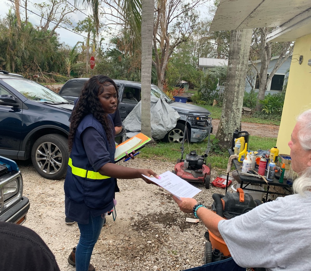 FEMA Disaster Survivor Assistance Team Members Helping Residents Apply for Assistance